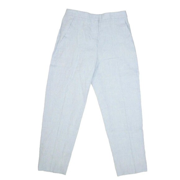 Banana Republic European Flax Linen Lina Slim Ankle Pants Light Blue Womens 8L - Picture 1 of 7